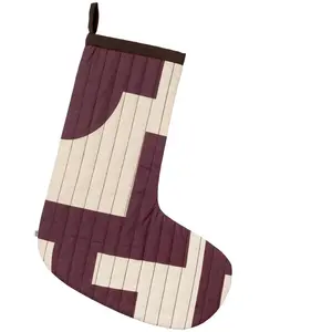 Broste Copenhagen - Chaussette de Noël en coton Marron taille unique pas cher