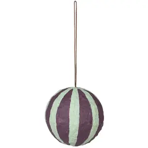 Broste Copenhagen - Boule de Noël en coton Bordeaux taille unique pas cher