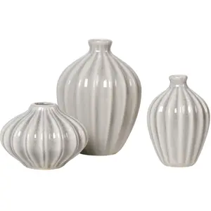BROSTE COPENHAGEN - Vase Amalie - Gris - Céramique émaillée