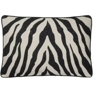 BROSTE COPENHAGEN - Housse de coussin ZEBRA - Noir - CotonVendu parsmallable