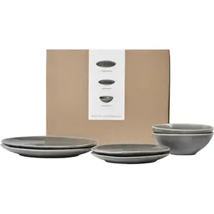 BROSTE COPENHAGEN - Set vaisselle Nordic - Gris - Grès émaillé pas cher