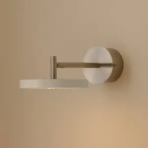 Applique murale LED UMAGE Asteria Short, grise, en acier, raccordement...