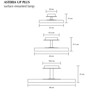 Plafonnier LED UMAGE Asteria UP PLUS, anthracite Ø 31 cm CCTVendu parluminaire