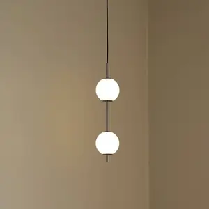 Suspension LED UMAGE Audrey, couleur acier, à 2 lampes, Ø 12 cm pas cher
