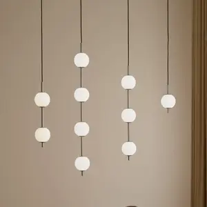 Suspension LED UMAGE Audrey, couleur acier, à 4 lampes, Ø 12 cm pas cher