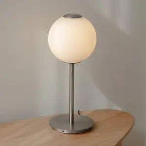 Lampe de table LED UMAGE Audrey, couleur acier, hauteur 37 cm pas cher