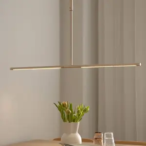 Suspension LED UMAGE Omni, couleur laiton, longueur 107 cm, à 2 lampes...