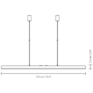UMAGE suspension LED Hazel Branch, blanc/laiton, 150 cm