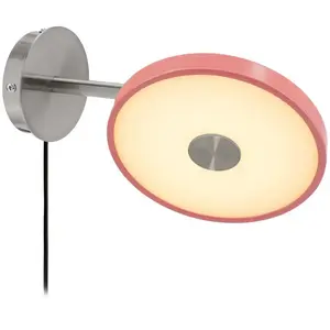 Applique murale LED UMAGE Asteria Short, rose, acier, à brancher pas cher