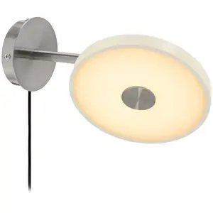 Applique murale LED UMAGE Asteria Short, blanche, en acier, à brancher pas cher