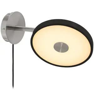 Applique murale LED UMAGE Asteria Short, noire, en acier, à brancher pas cher