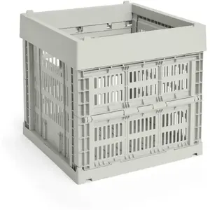 Hay - Cagette pliable cube Crate Gris S pas cher