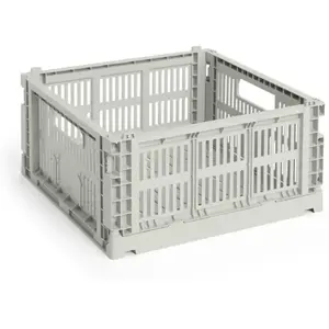 Hay - Cagette pliable carré Crate Gris M pas cher