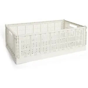 Hay - Grande cagette pliable Crate Blanc XL pas cher