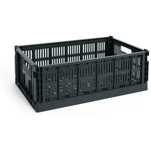 Hay - Grande cagette pliable Crate Charbon L pas cher