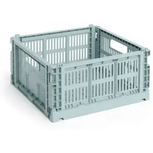 Hay - Cagette pliable carré Crate Bleu M pas cher