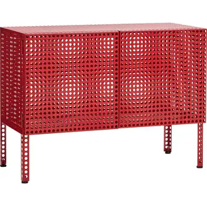 Hay - Buffet Perforated Cabinet - Rouge - Acier thermolaqué - Designer...Vendu parmade-in-design