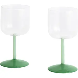 Hay - Verres à vin Tint - Set de 2  Vert foncé taille unique