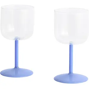Hay - Verre à vin tint - Bleu - Verre borosilicaté pas cher