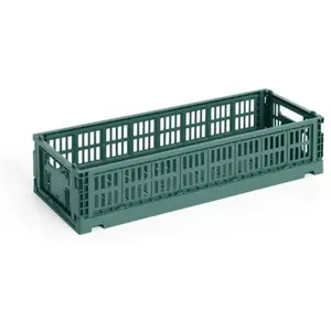 Comparateur de prix : Hay - Cagette pliable allongée Crate Vert foncé XS
