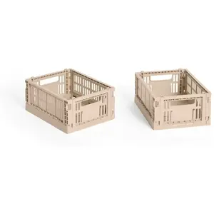 Comparateur de prix : Hay - Cagettes pliables Crate - Set de 2 Poudre XS