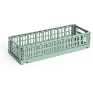 Comparateur de prix : Hay - Cagette pliable allongée Crate Sauge XS