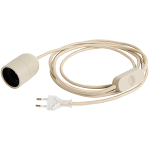 HAY Douille E27 COMMON, gris béton, câble avec fiche 240 cm pas cher