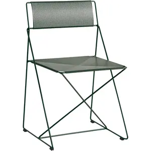 Hay - Chaise empilable X-Line - Vert - Tôle d'acier perforée - Designe... pas cher