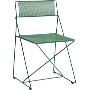 Hay - Chaise empilable X-Line - Vert - Tôle d'acier perforée - Designe... pas cher