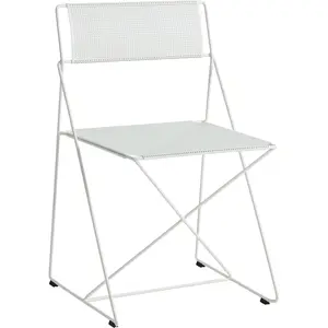 Hay - Chaise empilable X-Line - Blanc - Tôle d'acier perforée - Design... pas cher
