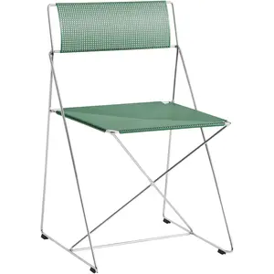 Hay - Chaise empilable X-Line - Vert - Tôle d'acier perforée - Designe... pas cher