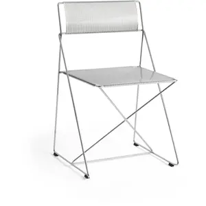 Hay Chaise design en acier chromé 50x45x77 cm finition brillante pas cher