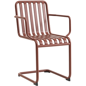 Chaise de jardin avec accoudoirs en acier rouge Palissade - HAY pas cher