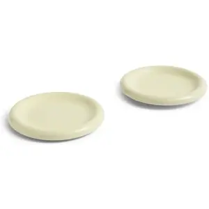 Assiettes HAY Barro, pistache, Ø 18 cm, lot de 2, terre cuite