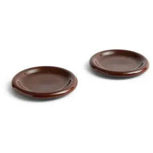Comparateur de prix : Assiettes HAY Barro, rouge foncé, Ø 18 cm, lot de 2, terre cuite