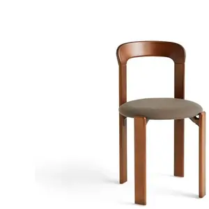 Chaise en bois noir tapissée grise Rey - Hay pas cher