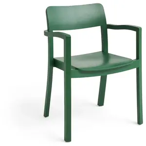 Chaise en frêne avec accoudoirs verte Pastis - Hay pas cher