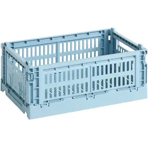 Hay - Panier Colour Crate - Bleu - Polypropylène recyclé - Designer Hay StudioVendu parmade-in-design