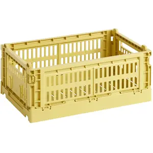 Comparateur de prix : Hay - Panier Colour Crate - Jaune - Polypropylène recyclé - Designer Hay Studio