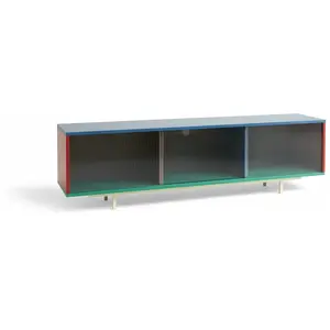 Comparateur de prix : Meuble tv en bois Multi à portes vitrées 180 cm Colour Cabinet - Hay