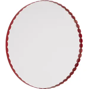 Comparateur de prix : Miroir rond rouge 60 cm Arcs - HAY