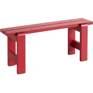 Banc en pin laqué rouge 111 x 23 x 45 cm Weekday - Hay pas cher