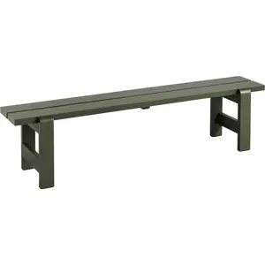Banc en pin laqué olive 190 x 32 x 45 cm Weekday - Hay pas cher