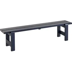 Banc en pin laqué bleu métal 190 x 32 x 45 cm Weekday - Hay pas cher