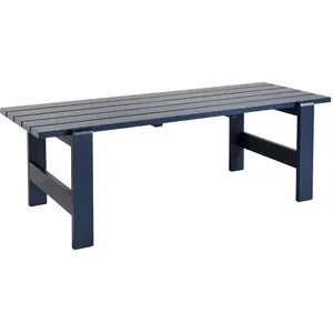 Table en pin laqué bleu métal 230 x 83 x 74 cm Weekday - Hay