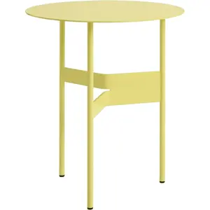 Table d'appoint ronde en acier jaune 45x51cm Shim - Hay