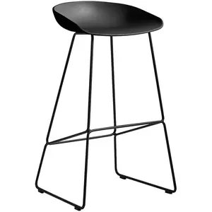 Hay - Tabouret de bar About a stool - Noir - Polypropylène recyclé - D... pas cher