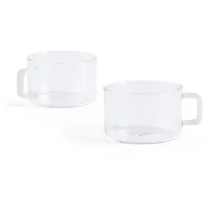 Hay - Tasses en verre Brew - Set de 2 Blanc taille unique pas cher