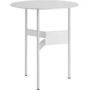 Table d'appoint ronde en acier gris argenté 45x51cm Shim - Hay pas cher