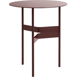 Comparateur de prix : Table d'appoint ronde en acier bordeaux 45x51cm Shim - Hay